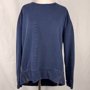 Athleta Women's Sweatshirt w/ Zip Accents | Navy | Medium